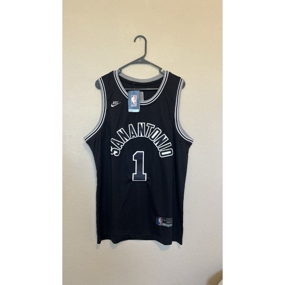 Nike NBA San Antonio Spurs Victor Wembanyama Men’s Size Large Jersey Black New